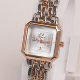 Two Tone Woman  Chain Watch White